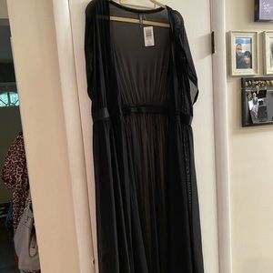 Torrid size 1 black gauze swim cover up